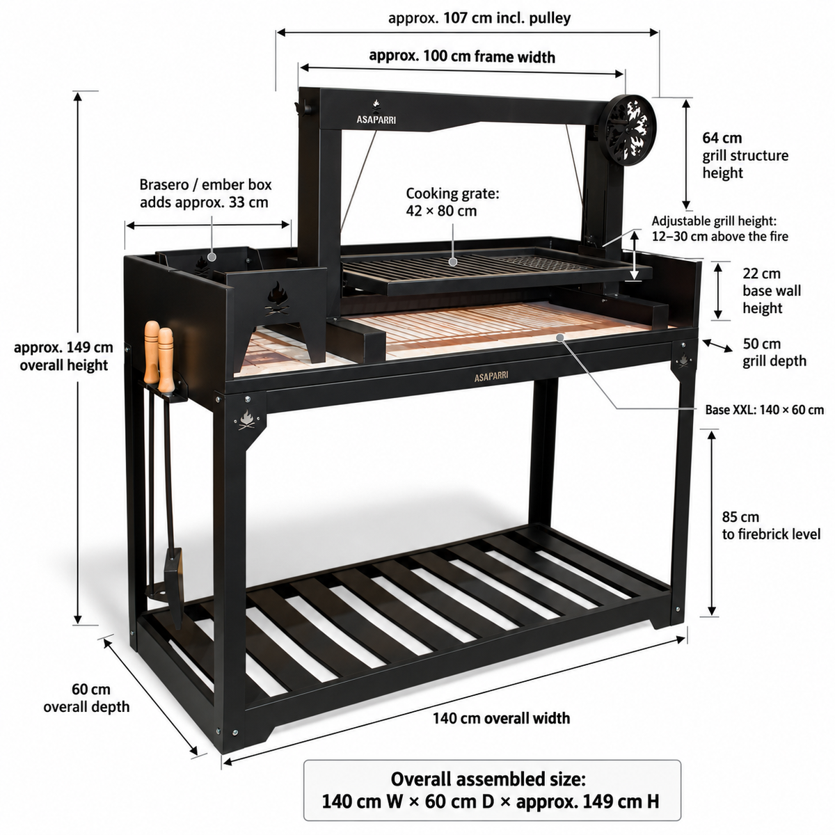 Asaparri Santa Maria 100 Grill + Base